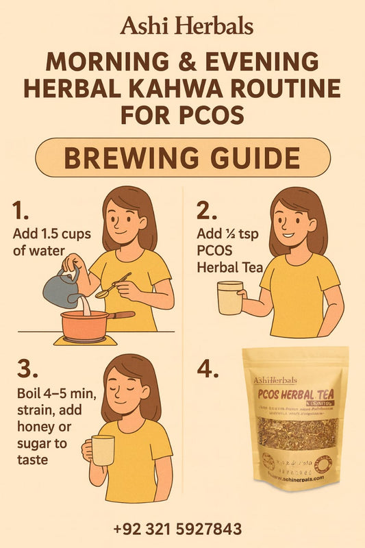 Morning & Evening Herbal Kahwa Routine for PCOS
